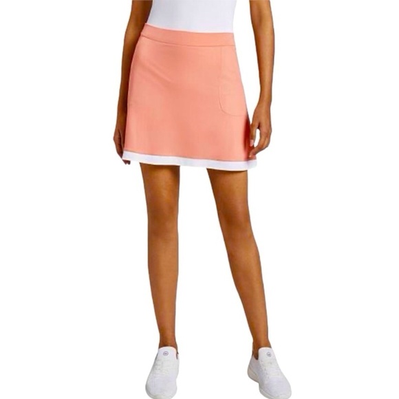 Peter Millar NWT XL Sally Skort Tennis Golf Peach Women’s Stretch Active - Picture 1 of 11